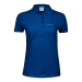 Luxury stretch polo, women Indigo blue