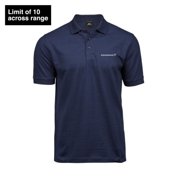 Luxury stretch polo, men Navy