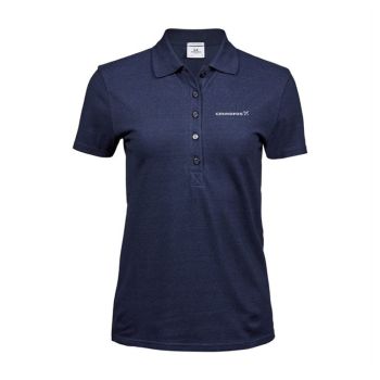 Luxury stretch polo, women Navy