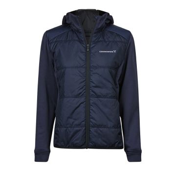 Hybrid stretch hooded jacket, women Navy