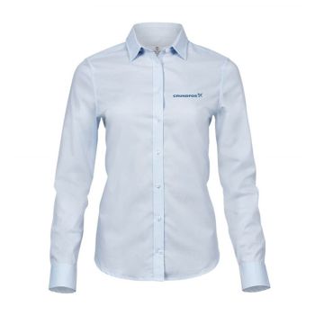 Luxury shirt stretch, women Light blue