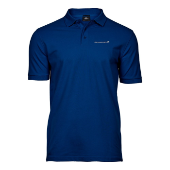 Luxury stretch polo, men Indigo blue