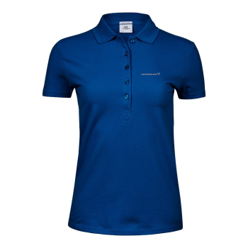 Luxury stretch polo, women Indigo blue